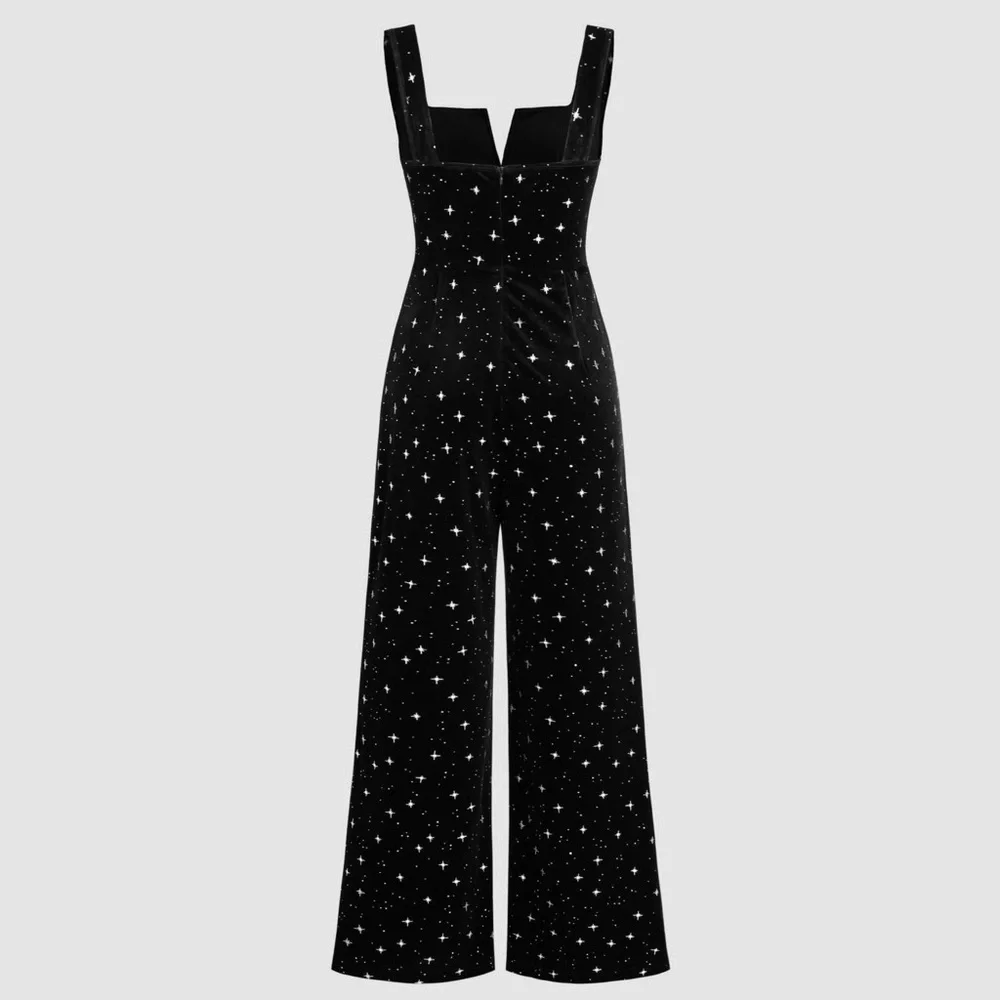 Cider Black Velvet Starry Night Jumpsuit 1XL - Picture 4 of 10